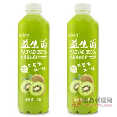 搖搖潮飲1.25L獼猴桃汁 益生菌發酵的清新果飲新選擇